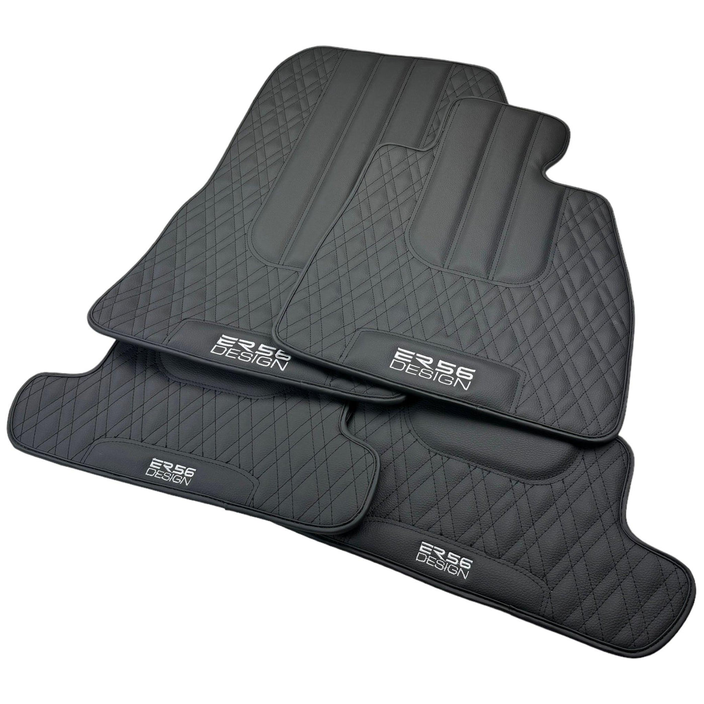 Floor Mats For BMW M8 F92 2-door Coupe Black Leather Er56 Design - AutoWin
