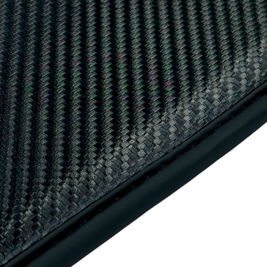 Floor Mats for Ferrari 458 GT2 (2012-2015) Carbon Fiber Leather Autowin Brand Italian Edition