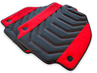 Floor Mats For Ferrari 458 GT2 (2012-2015) Leather With Red Alcantara