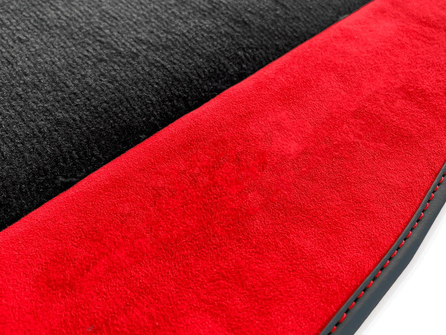 Floor Mats For Ferrari 458 GT2 (2012-2015) Red Alcantara Leather