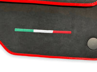 Floor Mats For Ferrari 458 Italia (2009-2015) Alcantara Leather Red Trim - AutoWin