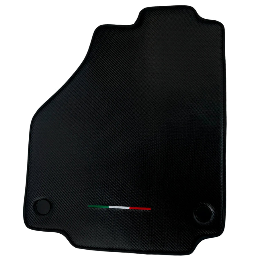 Floor Mats for Ferrari 458 Italia (2009-2015) Carbon Fiber Leather Autowin Brand Italian Edition