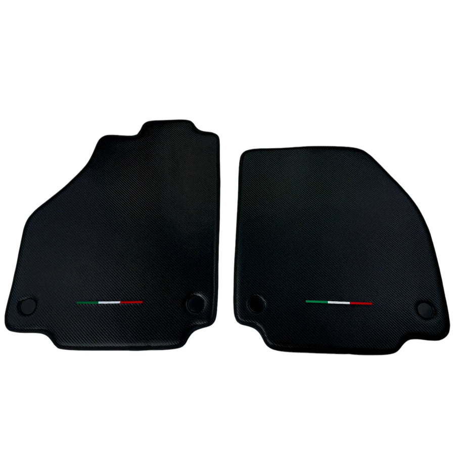 Floor Mats for Ferrari 458 Italia (2009-2015) Carbon Fiber Leather Autowin Brand Italian Edition