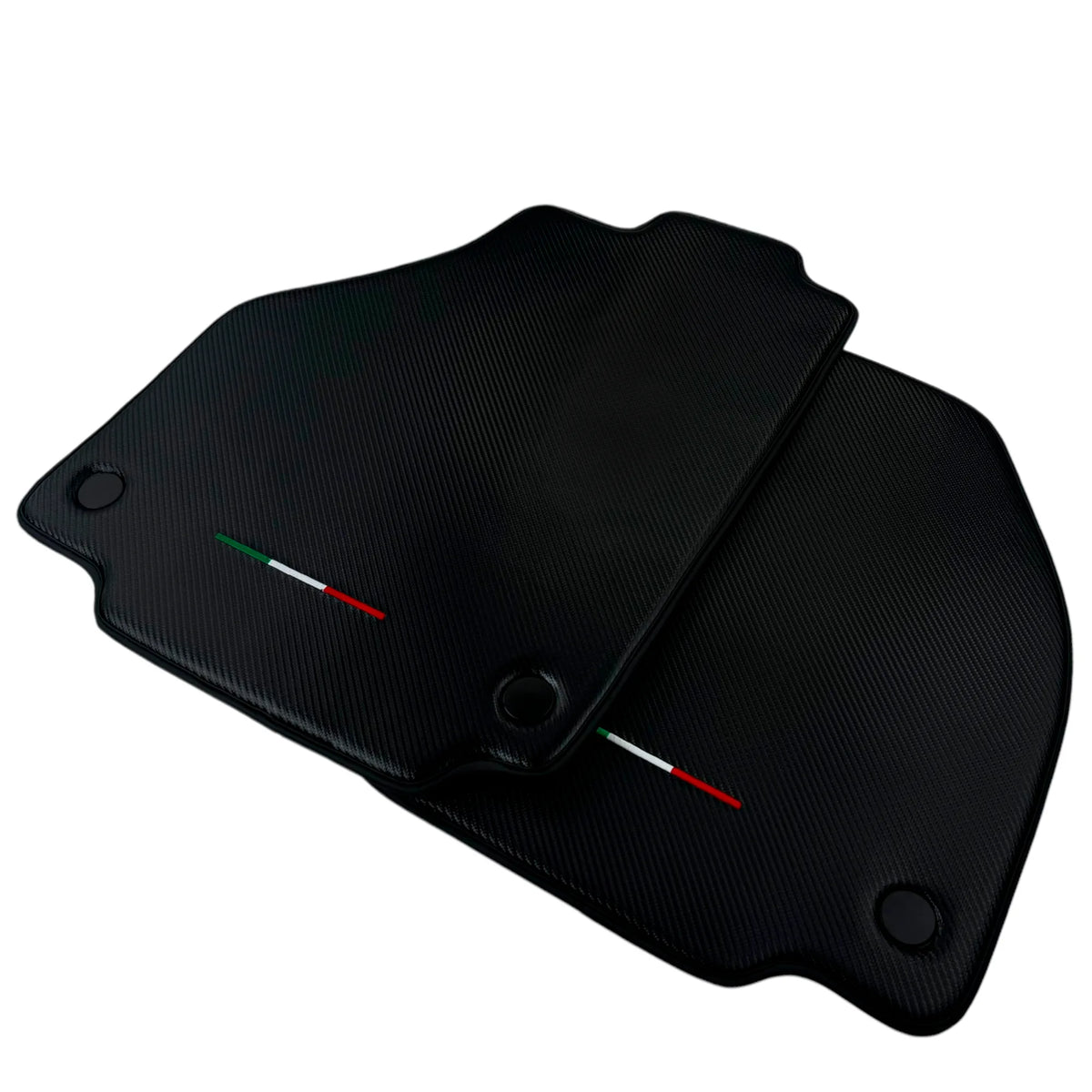 Floor Mats for Ferrari 458 Italia (2009-2015) Carbon Fiber Leather Autowin Brand Italian Edition