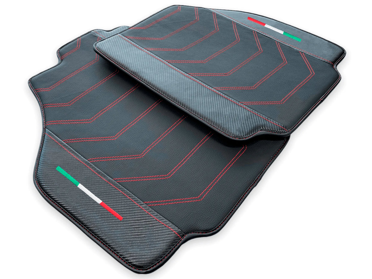 Floor Mats For Ferrari 458 Speciale With Carbon Fiber Leather 2012-2015