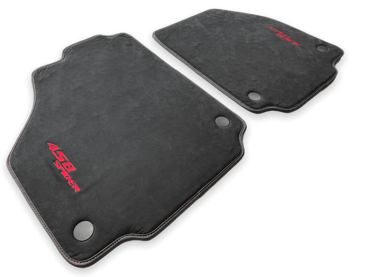 Floor Mats For Ferrari 458 Spider 2012-2015 Alcantara Leather - AutoWin