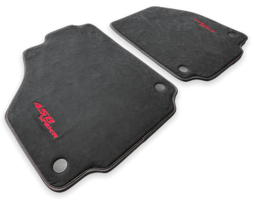 Floor Mats For Ferrari 458 Spider 2012-2015 Alcantara Leather - AutoWin