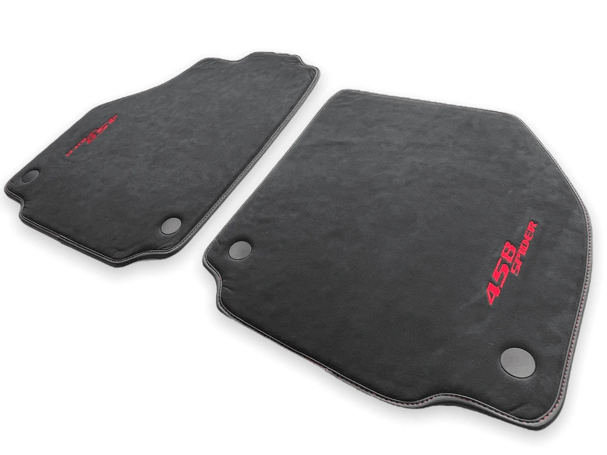 Floor Mats For Ferrari 458 Spider 2012-2015 Alcantara Leather - AutoWin