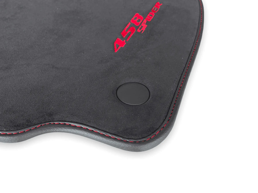 Floor Mats For Ferrari 458 Spider 2012-2015 Alcantara Leather - AutoWin