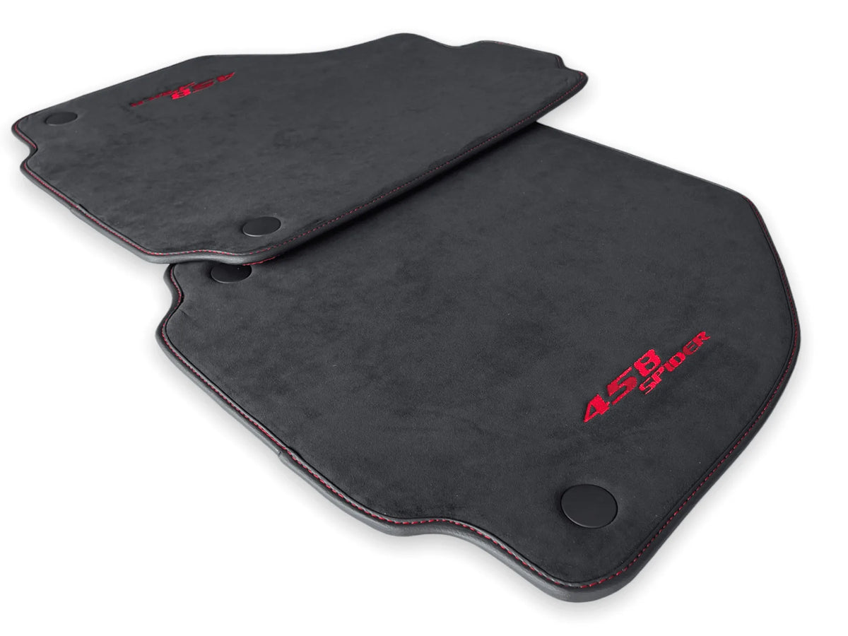 Floor Mats For Ferrari 458 Spider 2012-2015 Alcantara Leather - AutoWin