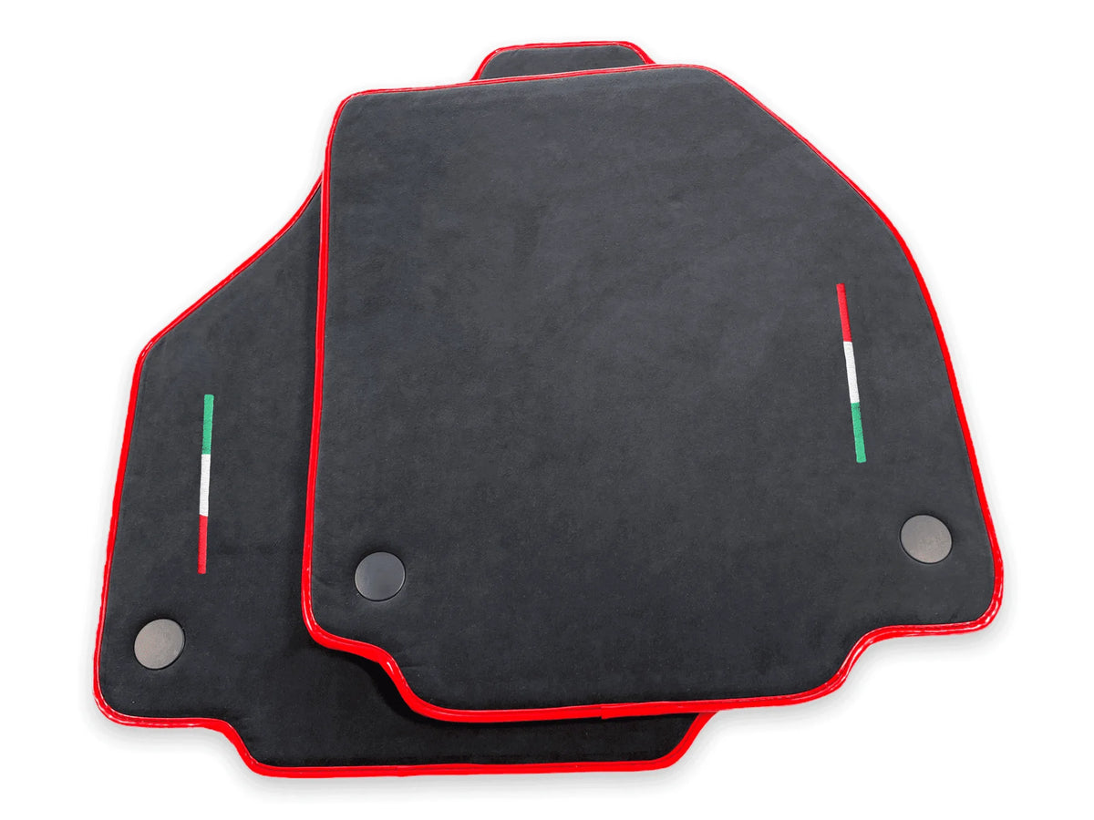 Floor Mats For Ferrari 458 Spider (2012-2015) Alcantara Leather Red Trim