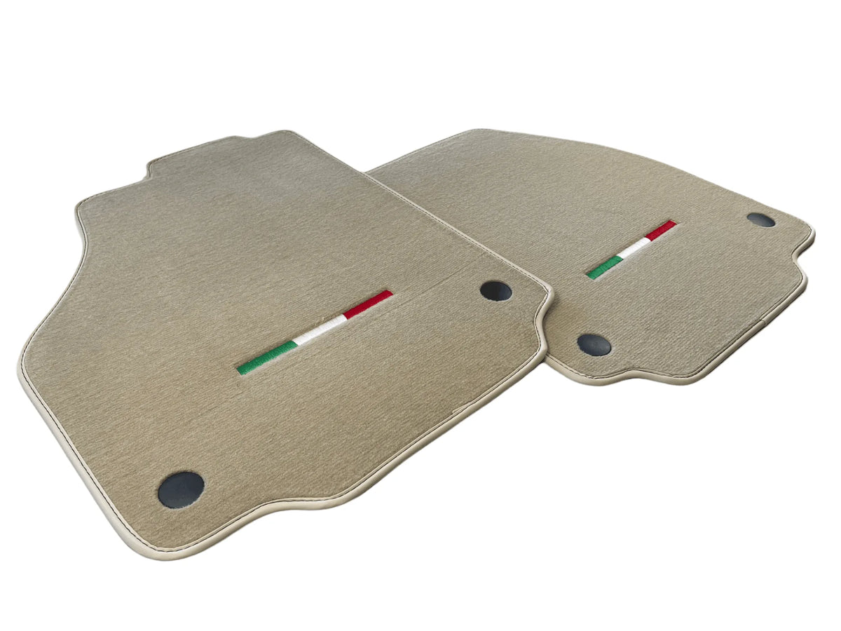Floor Mats For Ferrari 458 Spider 2012-2015 Beige Italian Edition - AutoWin