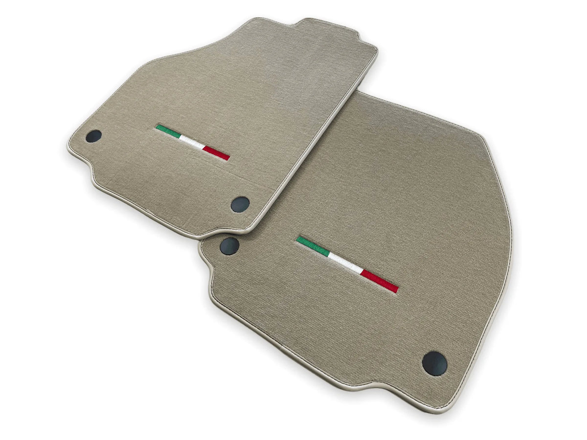 Floor Mats For Ferrari 458 Spider 2012-2015 Beige Italian Edition - AutoWin