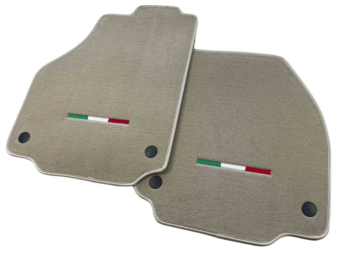 Floor Mats For Ferrari 458 Spider 2012-2015 Beige Italian Edition - AutoWin