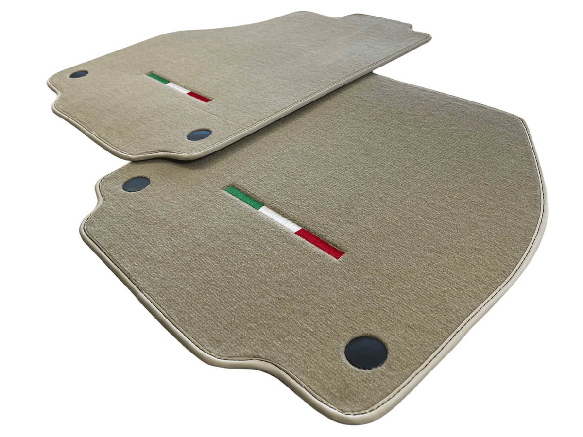 Floor Mats For Ferrari 458 Spider 2012-2015 Beige Italian Edition - AutoWin