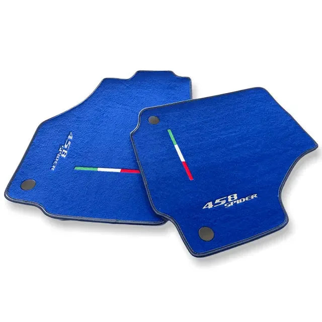 Floor Mats For Ferrari 458 Spider 2012-2015 Blue Autowin Brand Italian Edition - AutoWin