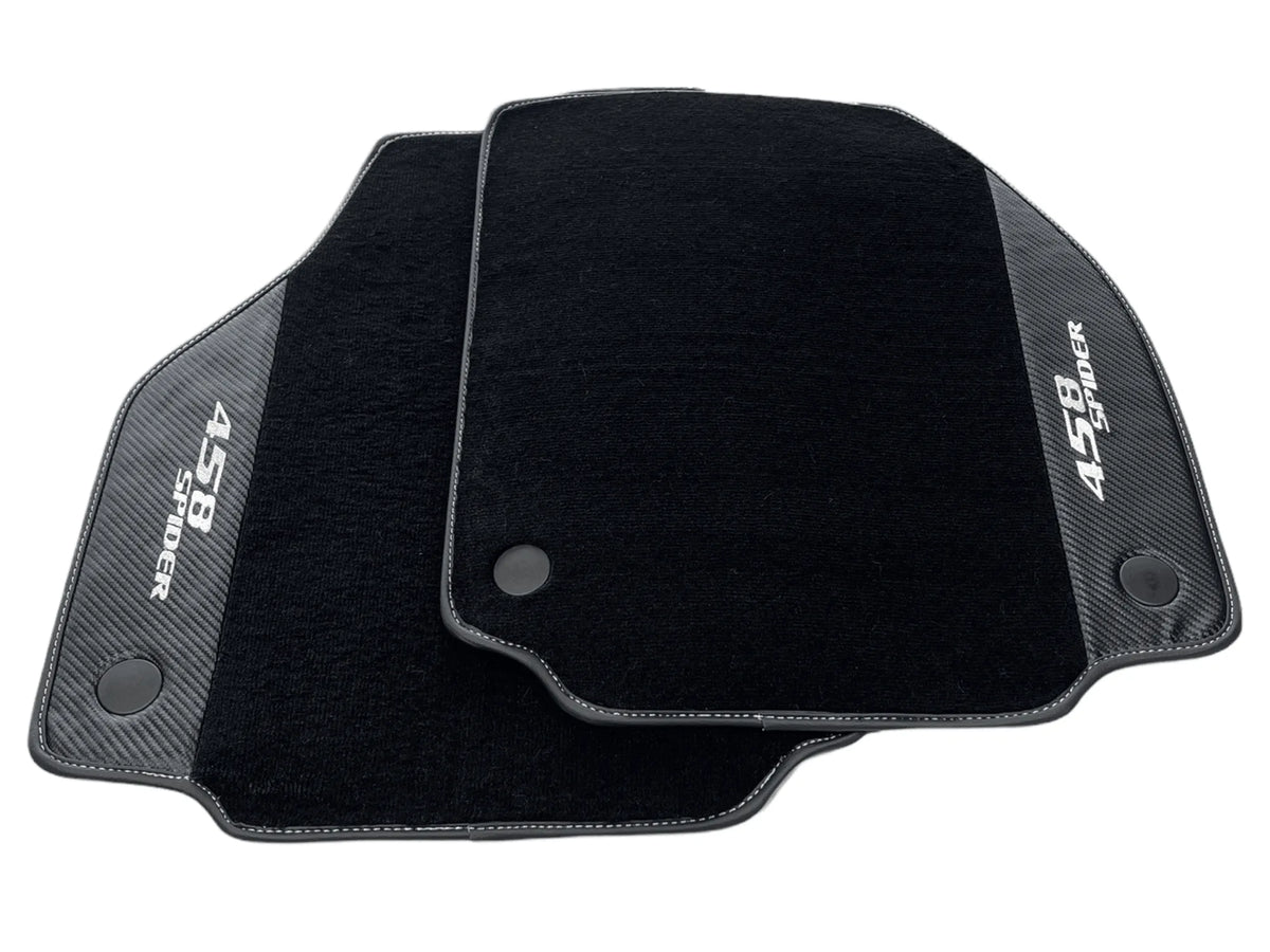 Floor Mats For Ferrari 458 Spider 2012-2015 Carbon Leather - AutoWin