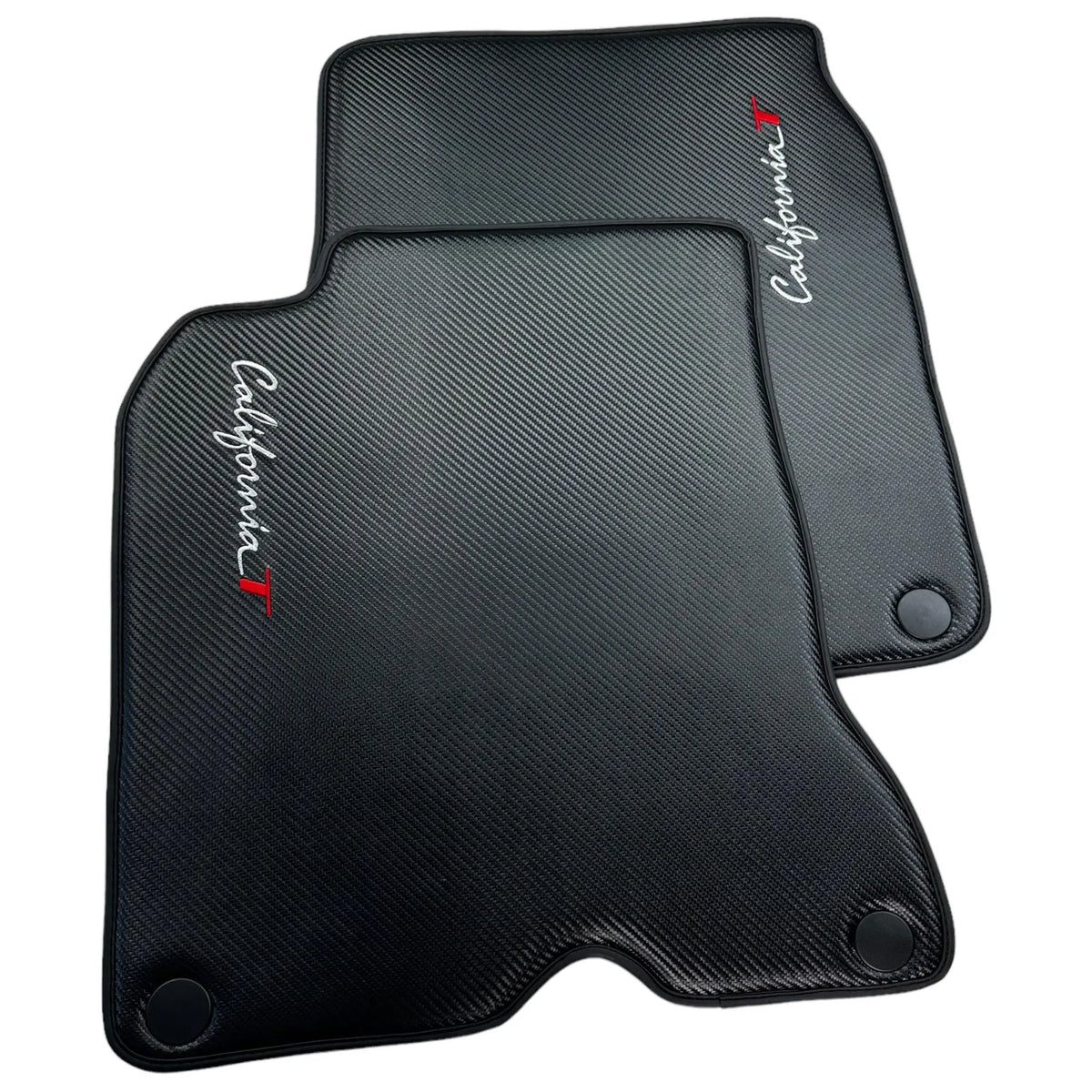 Floor Mats For Ferrari California T (2015-2018) Carbon Fiber Leather - AutoWin