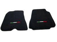Floor Mats For Ferrari F12 Berlinetta Black Tailored Carpets With Italian Emblem - AutoWin