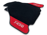 Floor Mats For Ferrari F430 2004-2009 Red Alcantara Leather - AutoWin