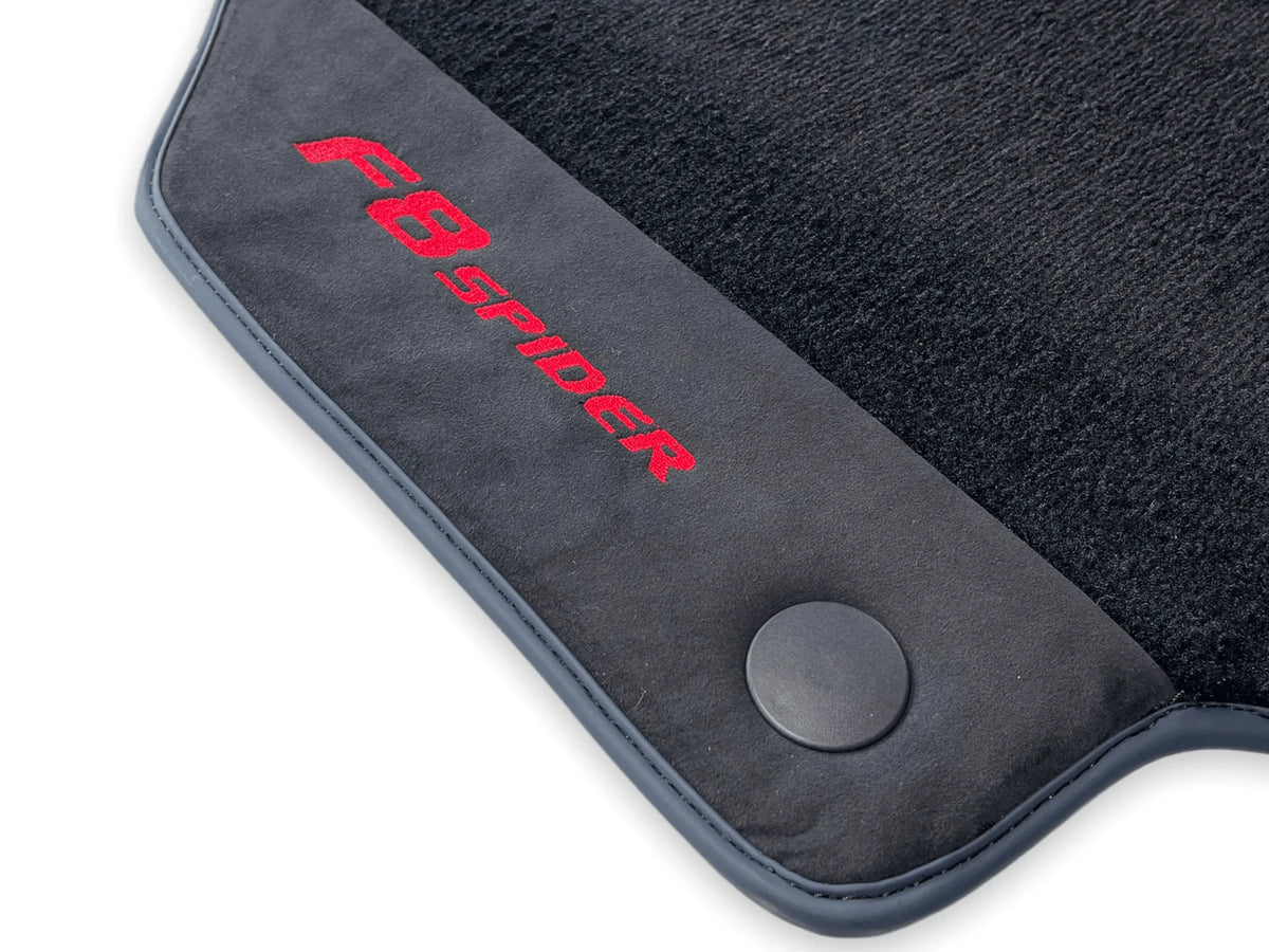Floor Mats For Ferrari F8 Spider 2019-2022 Red Italian Edition - AutoWin