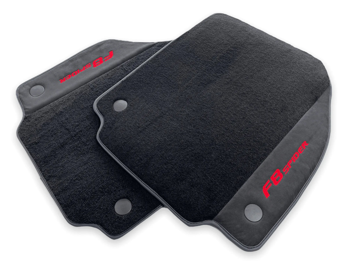 Floor Mats For Ferrari F8 Spider 2019-2022 Red Italian Edition - AutoWin
