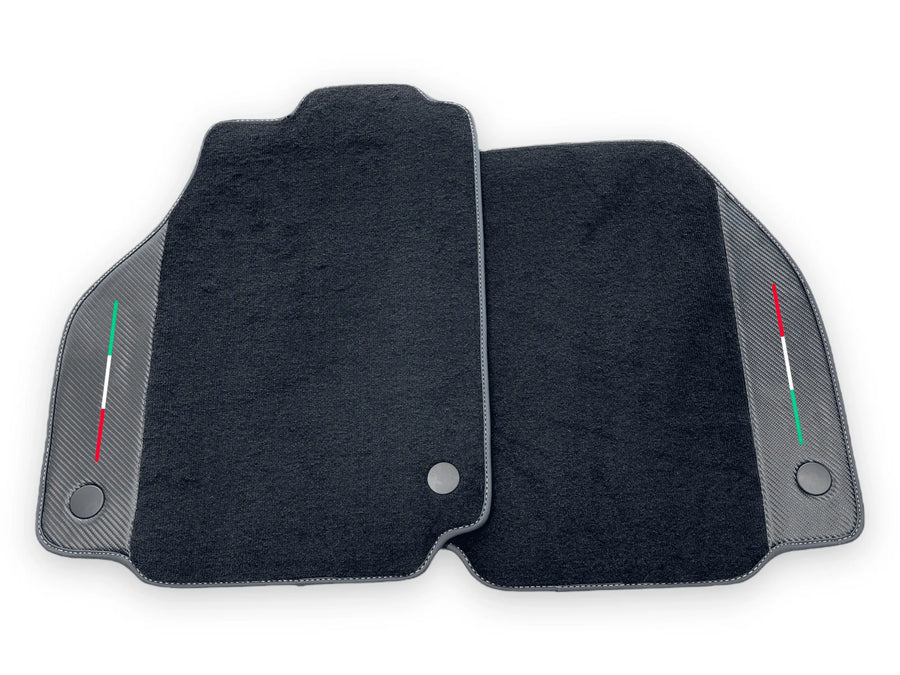 Floor Mats For Ferrari F8 Spider 2019-2022 With Carbon Fiber Leather - AutoWin