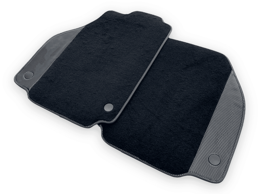 Floor Mats For Ferrari F8 Spider 2019-2022 With Carbon Fiber Leather - AutoWin