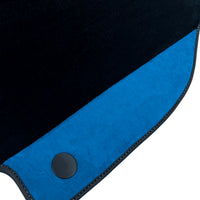 Floor Mats For Ferrari F8 Spider 2019-2023 With Blue Alcantara Leather - AutoWin
