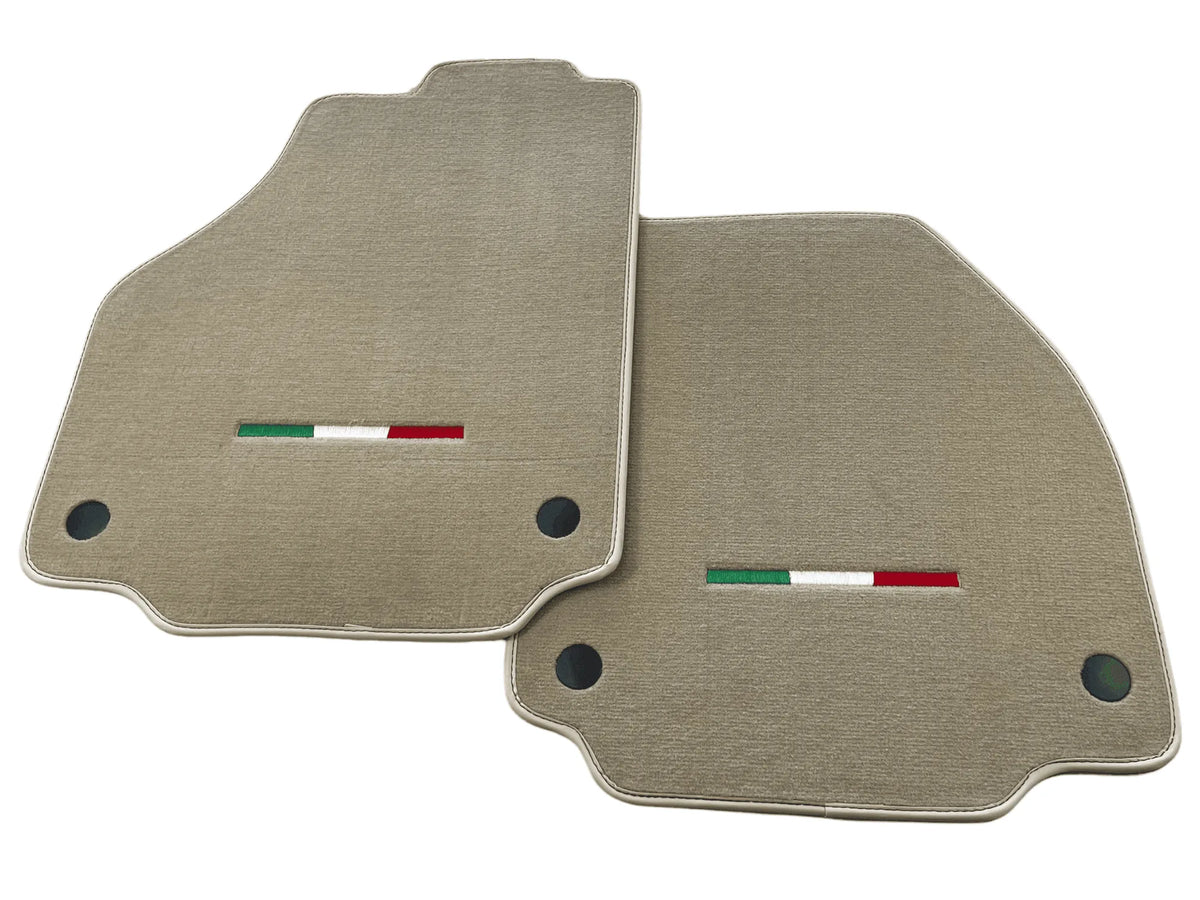 Floor Mats For Ferrari F8 Tributo (2019-2023) Beige Italian Edition - AutoWin