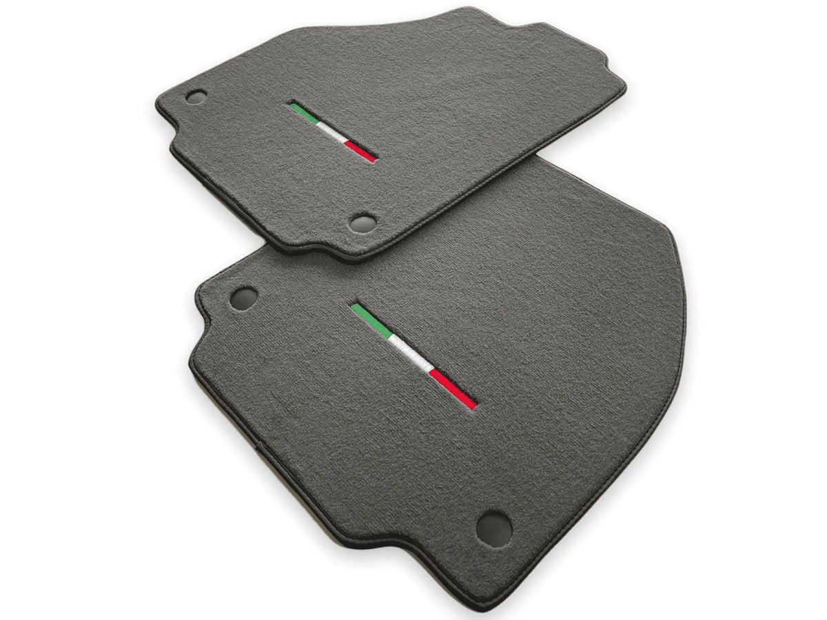 Floor Mats For Ferrari F8 Tributo (2019-2023) Gray Italian Edition - AutoWin