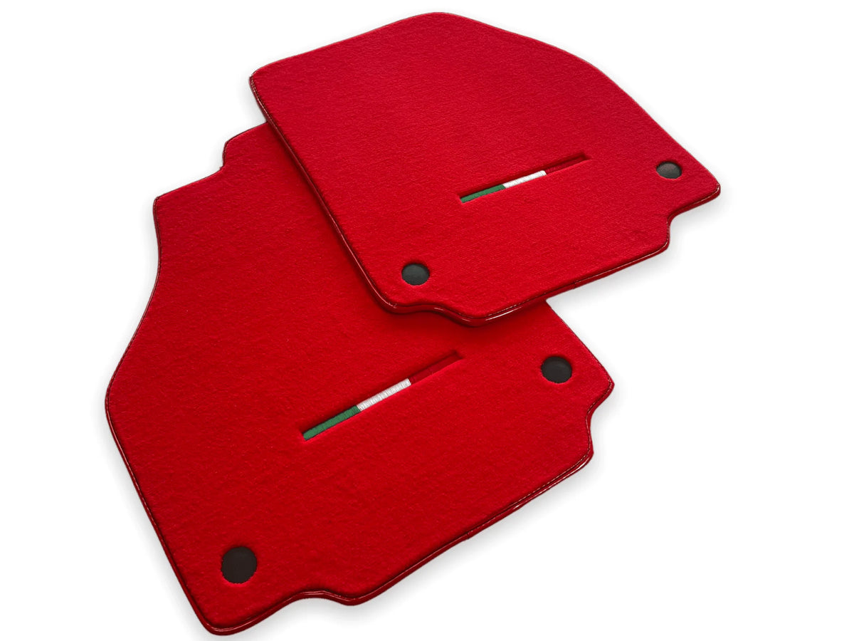 Floor Mats For Ferrari F8 Tributo 2019-2023 Red Italian Edition - AutoWin