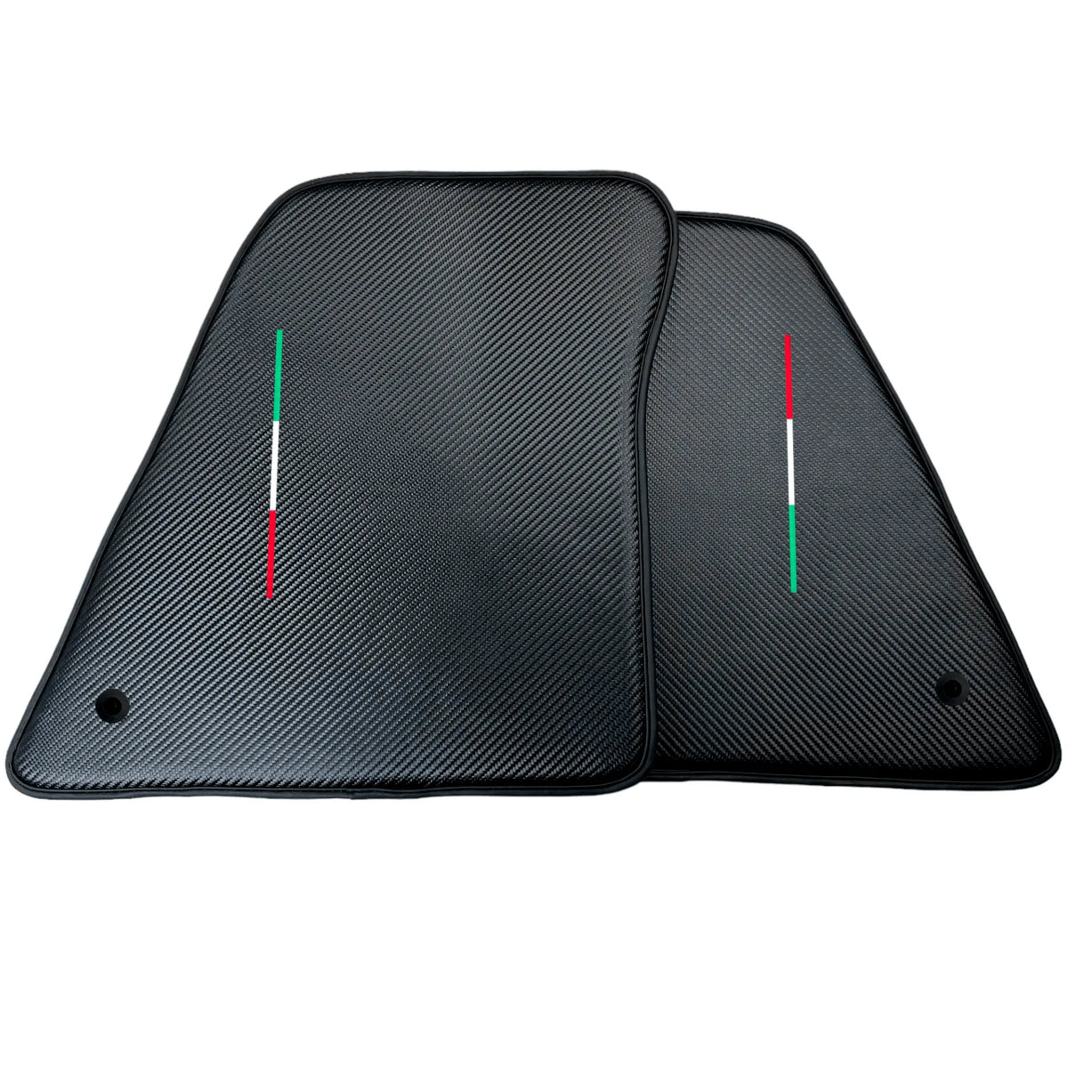 Floor Mats for Ferrari SF90 Stradale (2019-2024) Made From Carbon Fiber Leather - AutoWin