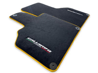 Floor Mats for Lamborghini Gallardo With Yellow Trim - AutoWin