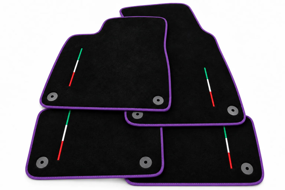 Floor Mats For Lamborghini Urus Black Tailored - Choose Your Trim Color Purple trim