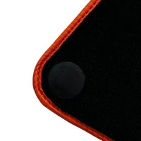 Floor Mats For McLaren 720S Black Tailored With Orange Trim - AutoWin