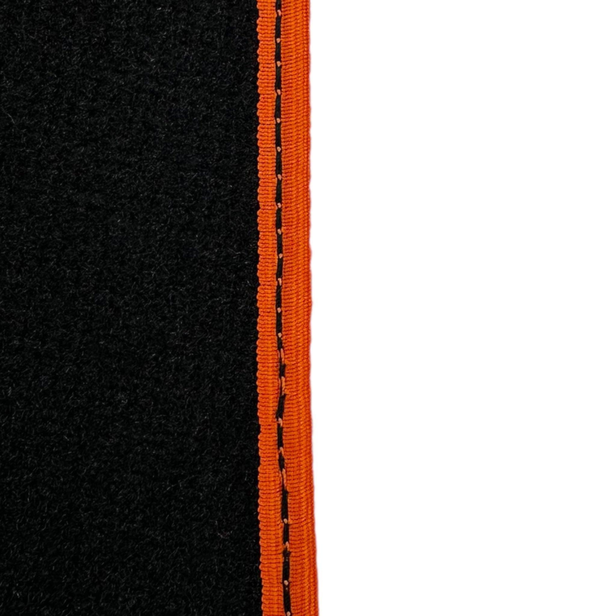 Floor Mats For McLaren 720S Black Tailored With Orange Trim - AutoWin