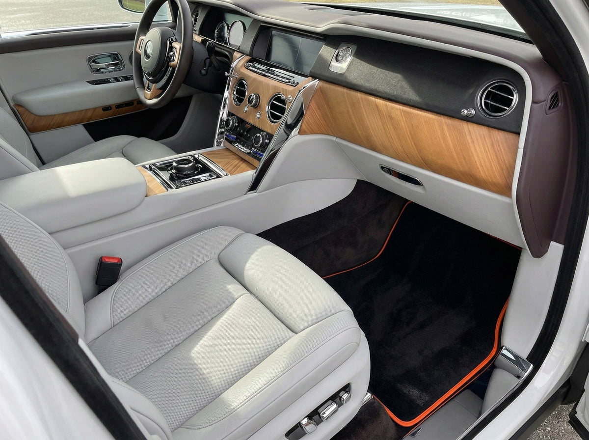 Interior look of floor mats for Floor Mats For Rolls Royce Cullinan Rr31 2018-2025 Black