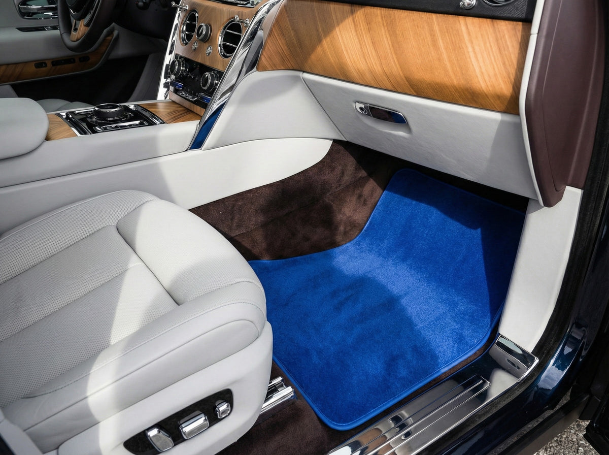 Interior look of floor mats for Floor Mats For Rolls Royce Cullinan Rr31 2018-2025 Blue