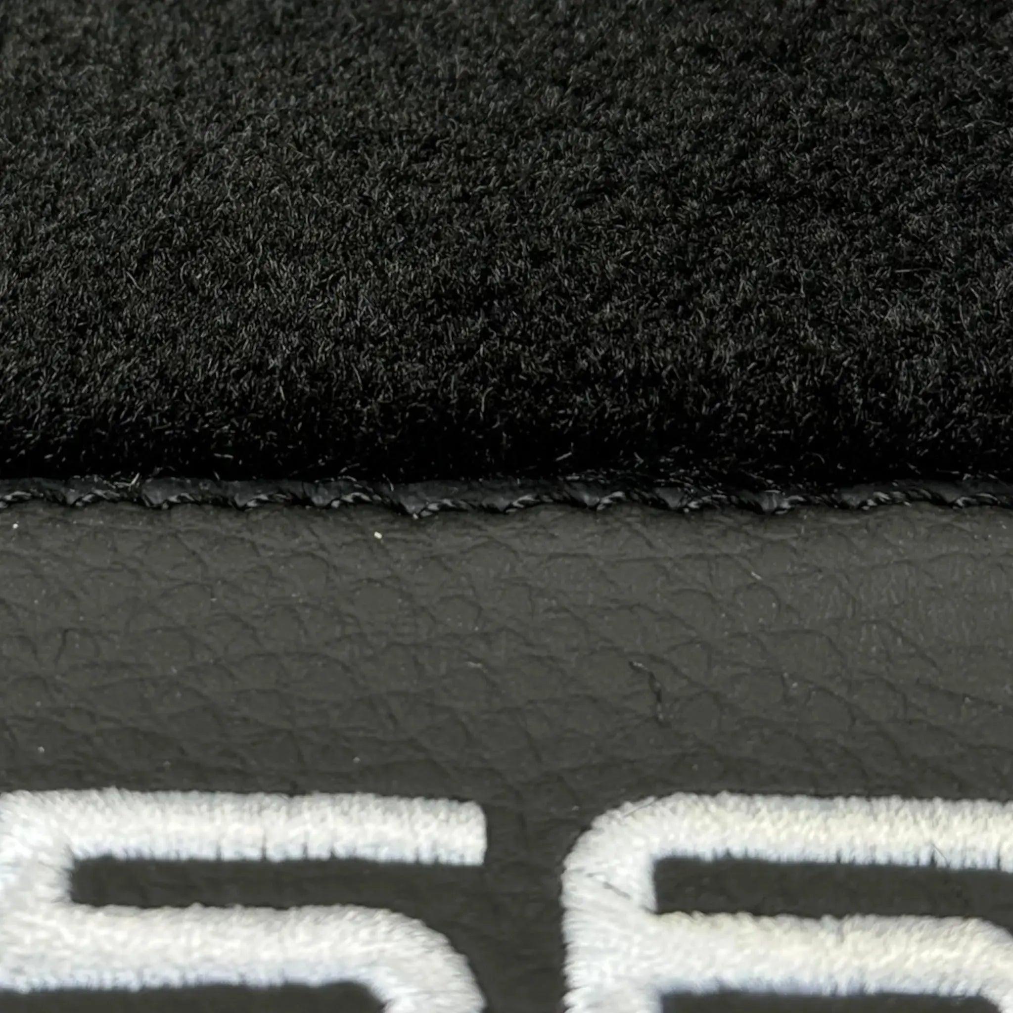 Floor Mats for Tesla Model X - 7 Seats (2016-2024) Black Tailored Carpets ER56 Design - AutoWin