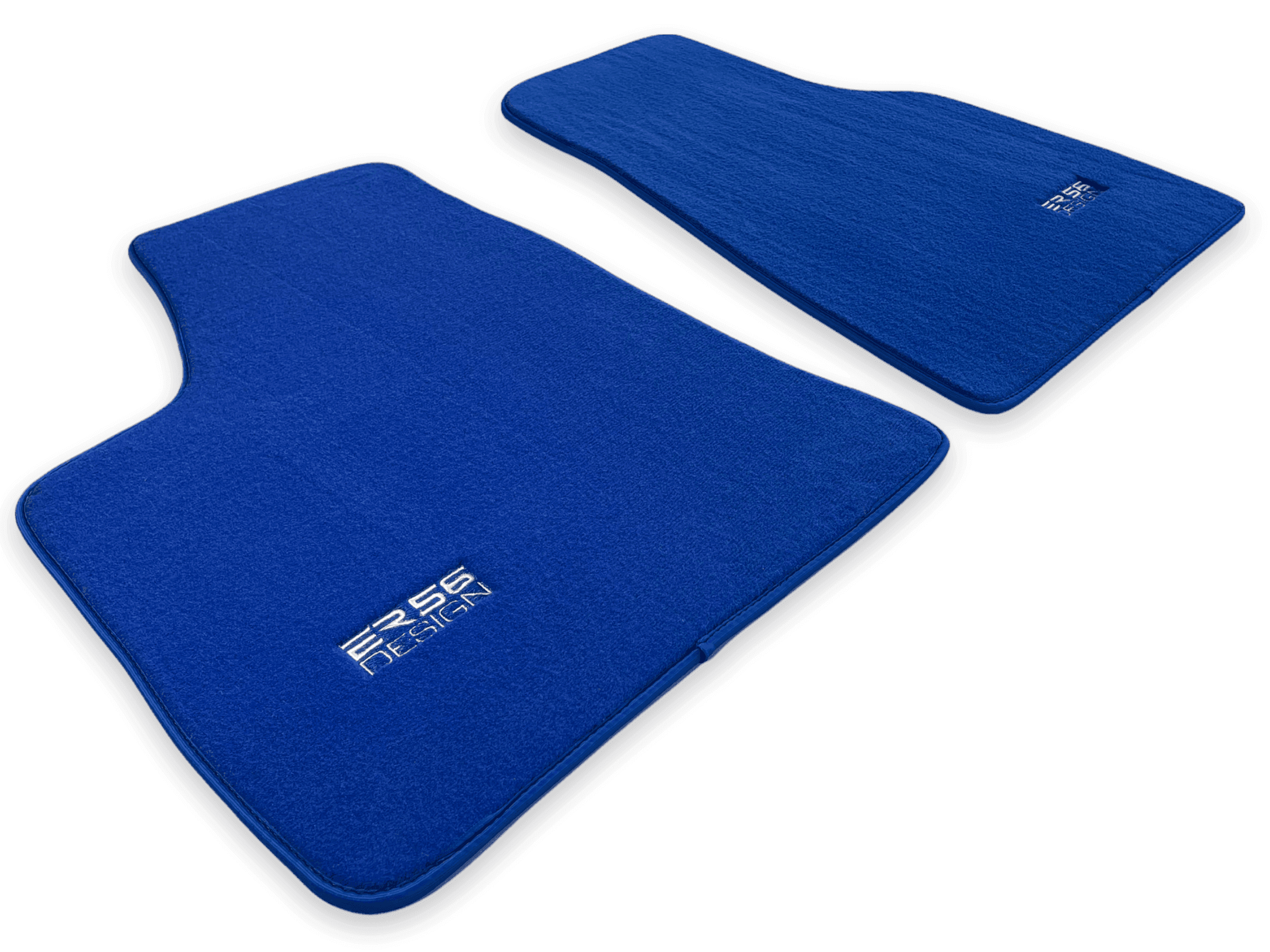 Floor Mats For Tesla Model X (7 Seats) Blue Tailored Carpets ER56 Design - AutoWin