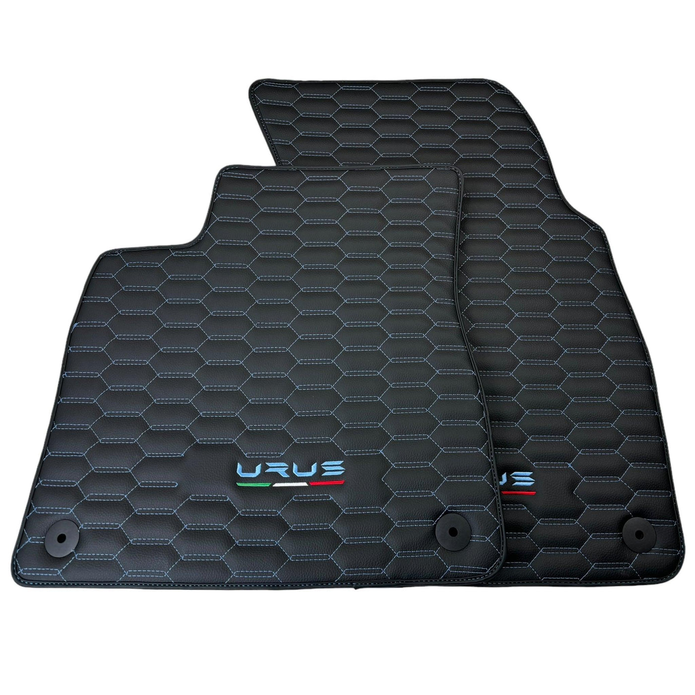 Floor Mats Set with Trunk Mat for Lamborghini Urus with Black Leather - AutoWin