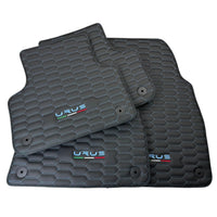 Floor Mats Set with Trunk Mat for Lamborghini Urus with Black Leather - AutoWin