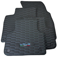 Floor Mats Set with Trunk Mat for Lamborghini Urus with Black Leather - AutoWin
