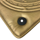 Golden Leather Floor Mats for Lamborghini Aventador with Bitcoin Sewing - AutoWin