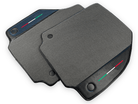Gray Floor Mats For Ferrari 488 GTB (2016-2022) With Carbon Fiber Leather - AutoWin