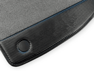 Gray Floor Mats For Ferrari 488 GTB (2016-2022) With Carbon Fiber Leather - AutoWin