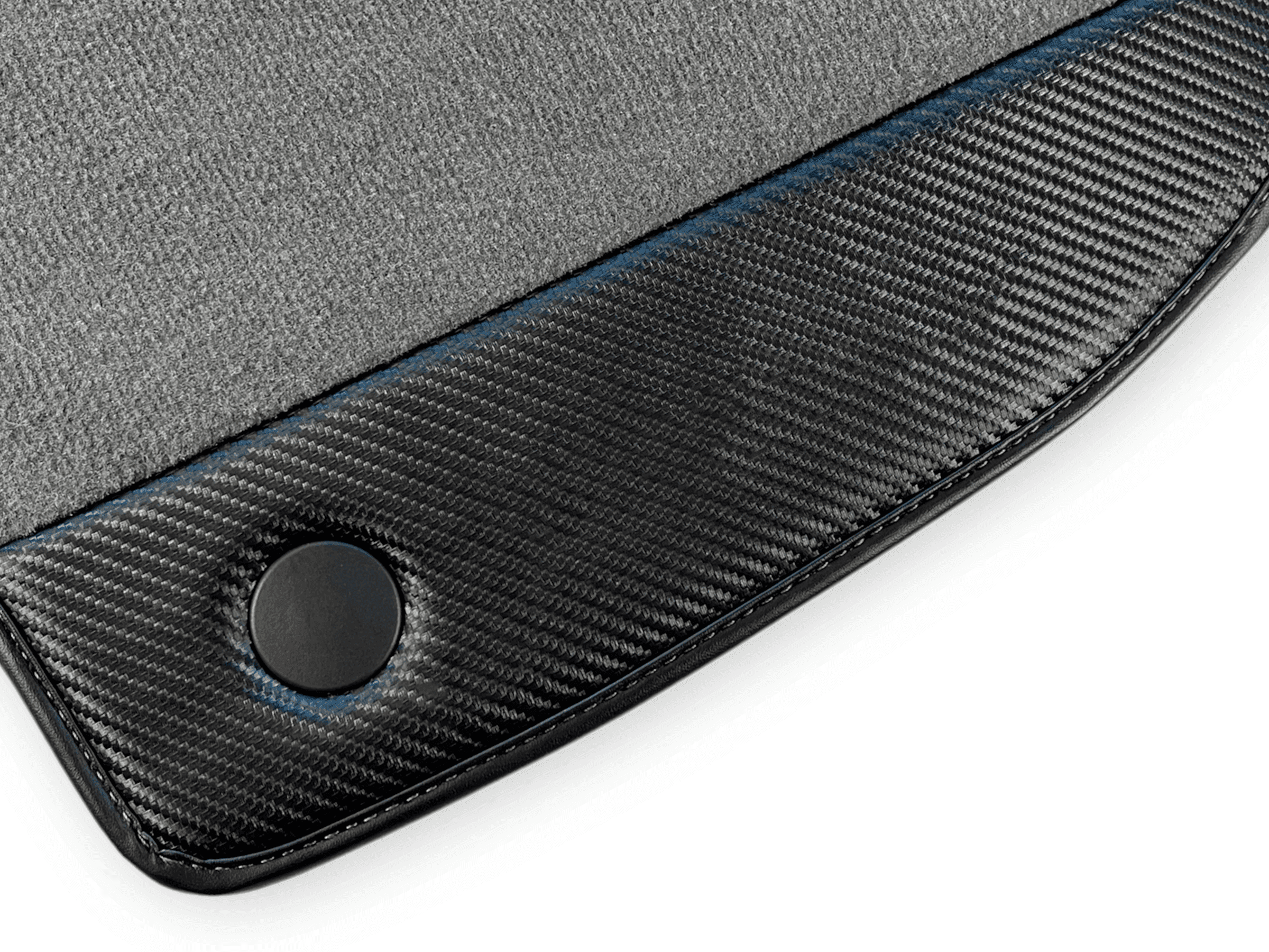 Gray Floor Mats For Ferrari 488 GTB (2016-2022) With Carbon Fiber Leather - AutoWin