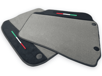 Gray Floor Mats For Ferrari F12 Berlinetta (2012-2022) With Alcantara Leather - AutoWin