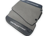 Gray Floor Mats For Ferrari 812 Superfast With Carbon Fiber Leather - AutoWin